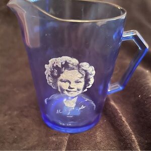 Vintage 1930’s Cobalt Blue Shirley Temple Glass Creamer